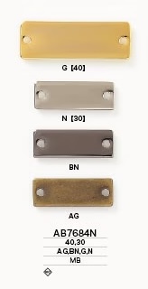AB7684N Placa Metálica De Latón Para Coser[Otros artículos diversos] IRIS