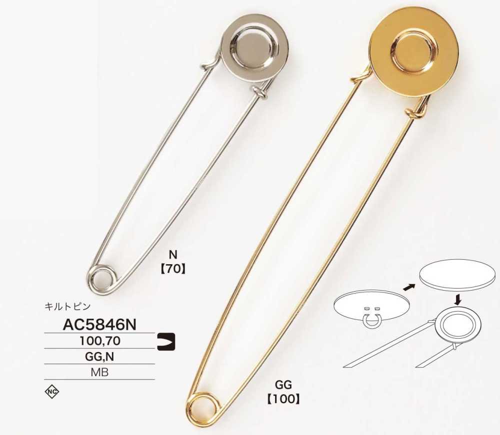 AC5846N Broche De Latón Para Colcha[Otros artículos diversos] IRIS