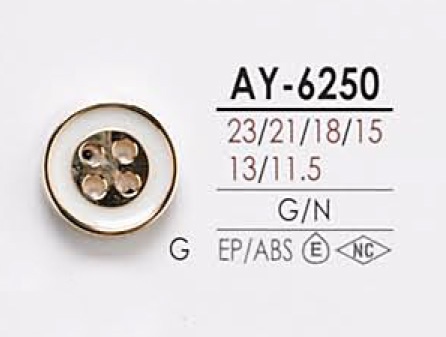 AY6250 Botón De 4 Agujeros Para Teñir IRIS