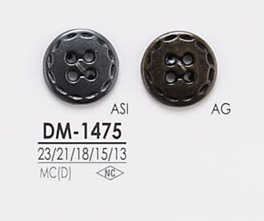 DM1475 Botón De Metal De 4 Agujeros Para Chaquetas Y Trajes IRIS