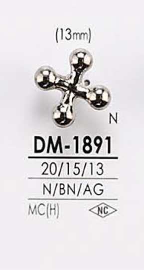 DM1891 Botón De Metal IRIS