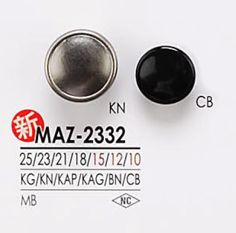 MAZ2332 Botón De Metal IRIS