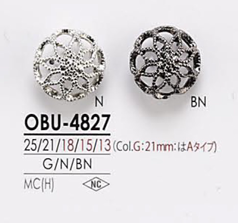 OBU4827 Botón De Metal IRIS