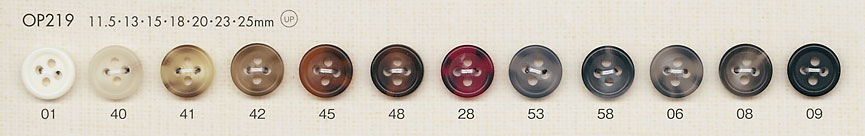 OP219 Botón De Poliéster De 4 Orificios Con Forma De Búfalo De Colores DAIYA BUTTON