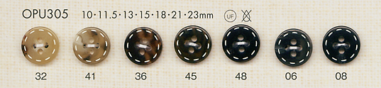 OPU305 Diseño De Puntada Botón De Poliéster De Carey De 4 Agujeros DAIYA BUTTON