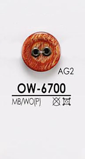 OW6700 Botón De Madera IRIS