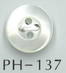 PH137 Botón De Concha Hueca De 4 Orificios Sakamoto Saji Shoten