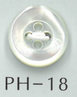 PH18 Botón De Concha Hueca De 4 Orificios Sakamoto Saji Shoten