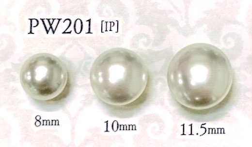 PW201 Botón Tono Perla Pie Cuadrado Forma Afeitada IRIS