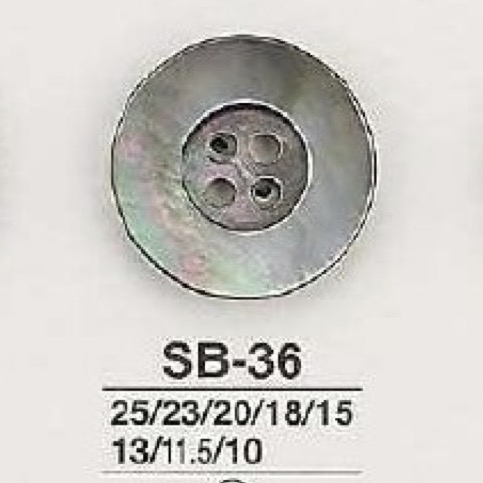 SB36 Botón De 4 Agujeros De Concha De Nácar IRIS