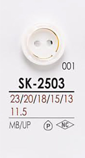 SK2503 Botón De La Camisa Para Teñir IRIS