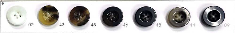 UNICORN570 [Estilo Buffalo] Botón De 4 Agujeros Con Borde Y Brillo NITTO Button