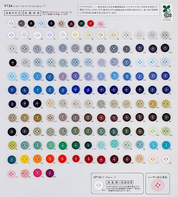 V134 Botón De 4 Agujeros Con Borde De Resina De Urea DAIYA BUTTON(DAIYA BUTTON)