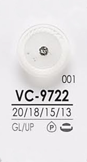 VC9722 Botón De Piedra De Cristal Con Forma De Rizo Rosa Para Teñir IRIS