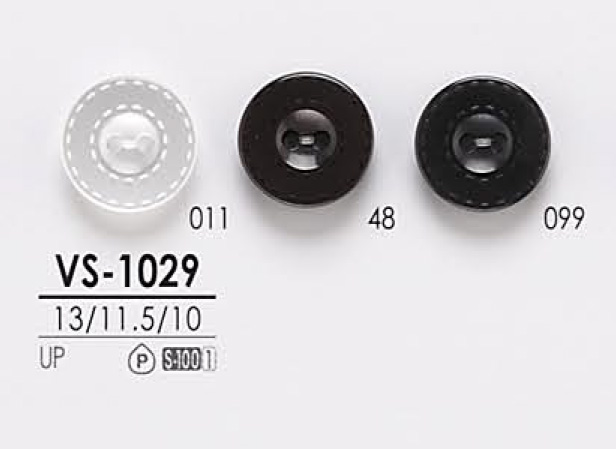 VS1029 Botón De Camisa Negro Y Teñido IRIS