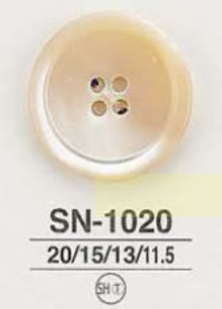 SN1020 Botón De 4 Agujeros De Concha IRIS