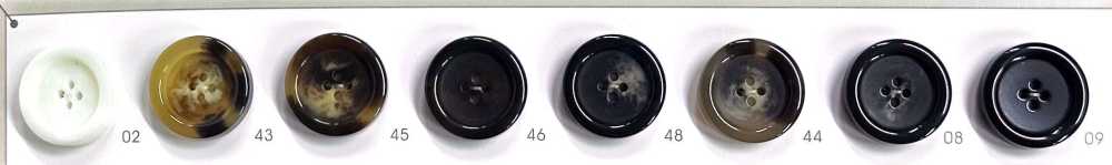 UNICORN575 [Estilo Buffalo] Botón De 4 Agujeros Con Borde, Grueso, Brillante NITTO Button