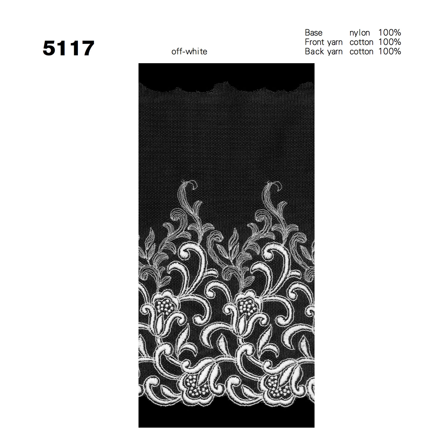 5117 Encaje De Tul[Cordón] Kyowa Lace