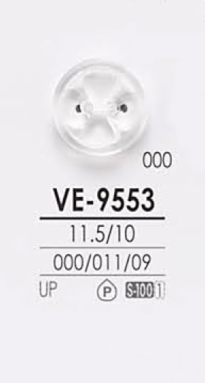 VE9553 Botón Negro Y Teñido IRIS