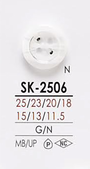 SK2506 Botón De La Camisa Para Teñir IRIS