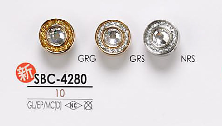 SBC4280 Botón De Piedra De Cristal IRIS
