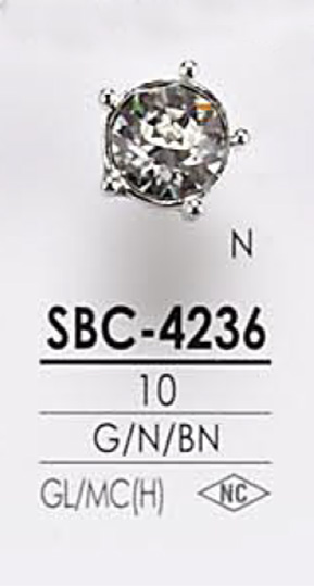 SBC4236 Botón De Piedra De Cristal IRIS