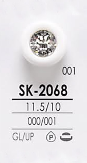 SK2068 Botón De Piedra De Cristal Para Teñir IRIS