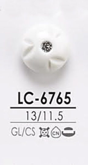 LC6765 Botón De Piedra De Cristal Con Forma De Rizo Rosa Para Teñir IRIS