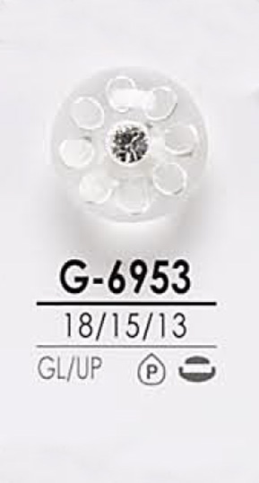 G6953 Botón De Piedra De Cristal Con Forma De Rizo Rosa Para Teñir IRIS