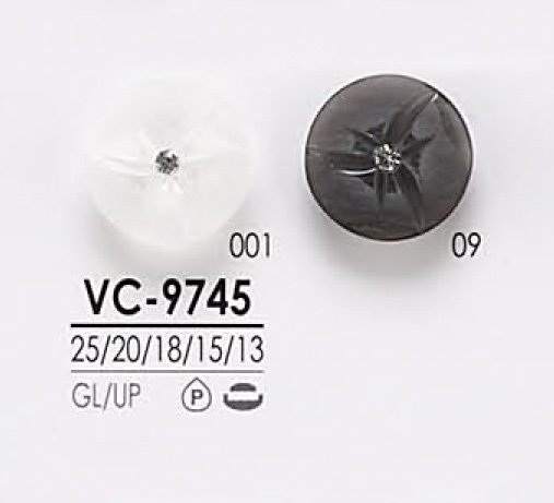 VC9745 Botón De Piedra De Cristal Con Forma De Rizo Rosa Para Teñir IRIS