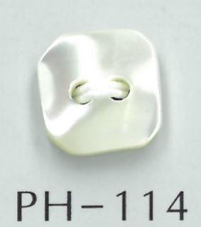 PH114 Botón De Concha Cuadrado De 2 Orificios Sakamoto Saji Shoten