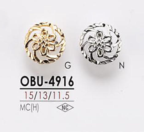 OBU4916 Botón De Metal IRIS