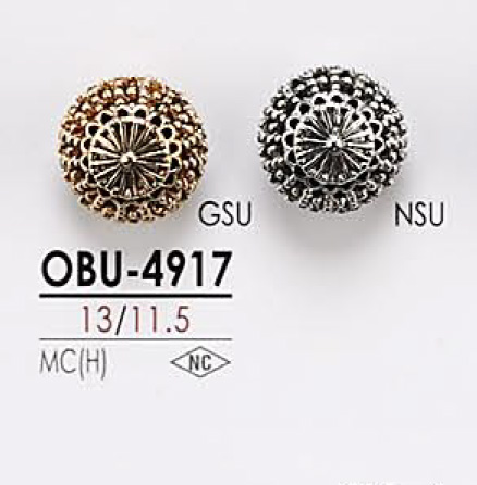 OBU4917 Botón De Metal IRIS