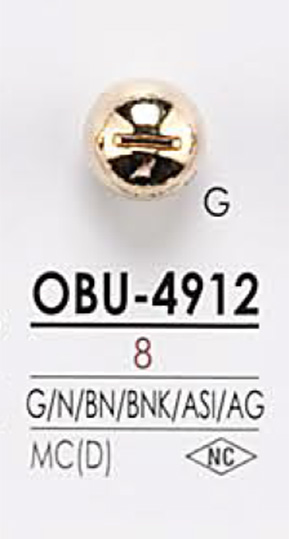 OBU4912 Botón De Metal Con Motivo De Tornillo IRIS