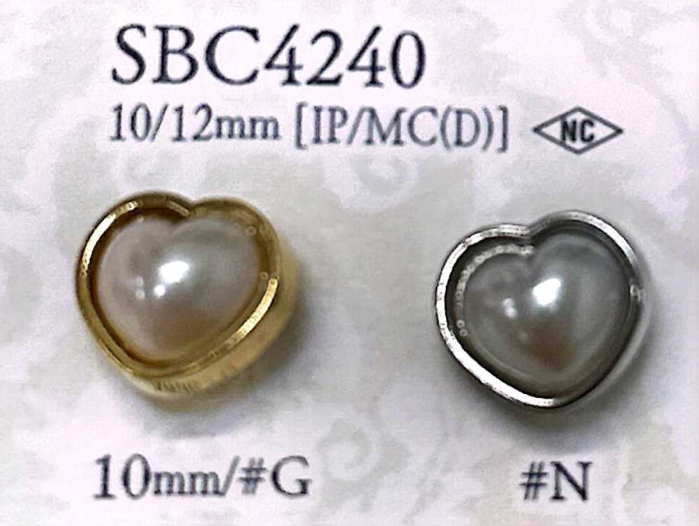 SBC4240 Botón De Metal En Forma De Corazón IRIS