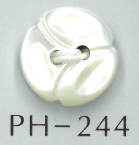 PH244 2- Botón De Concha Sakamoto Saji Shoten