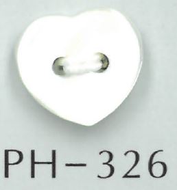 PH326 Botón De Concha En Forma De Corazón Sakamoto Saji Shoten