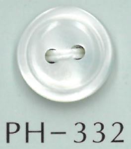 PH332 Botón De Concha Redondo De 2 Orificios Sakamoto Saji Shoten
