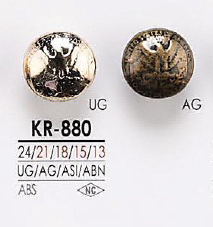 KR880 Botón De Metal IRIS