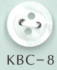KBC-8 BIANCO SHELL Botón De Concha Hueca Central De 4 Agujeros Sakamoto Saji Shoten