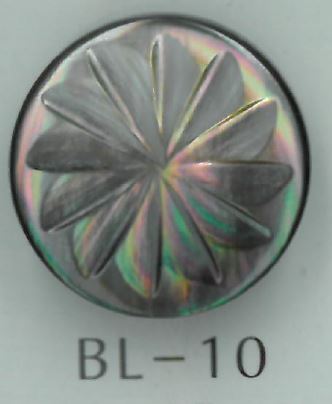 BL-10 Botón De Concha Con Patas De Metal Con Estampado De Flores Sakamoto Saji Shoten