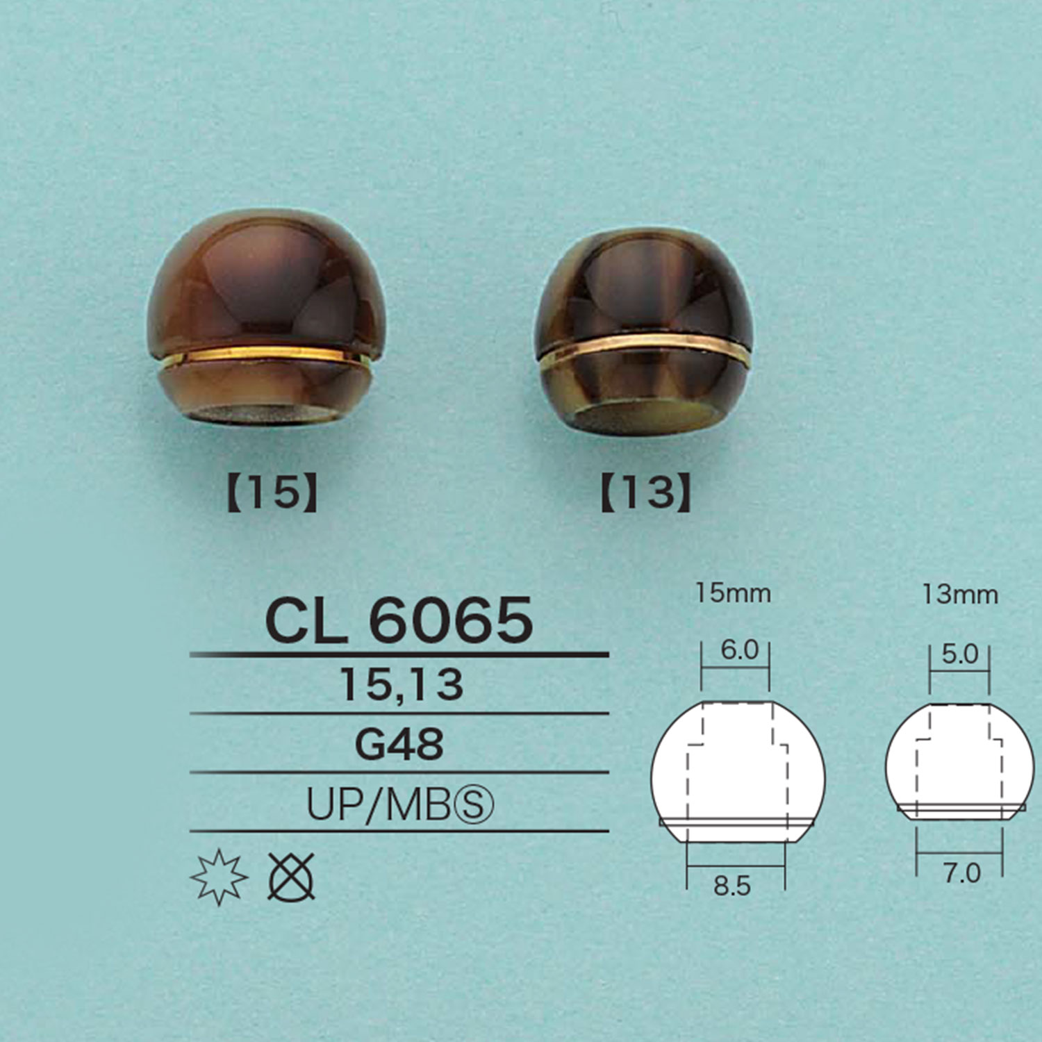 CL6065 Extremo De Cordón Redondo[Hebillas Y Anillo] IRIS