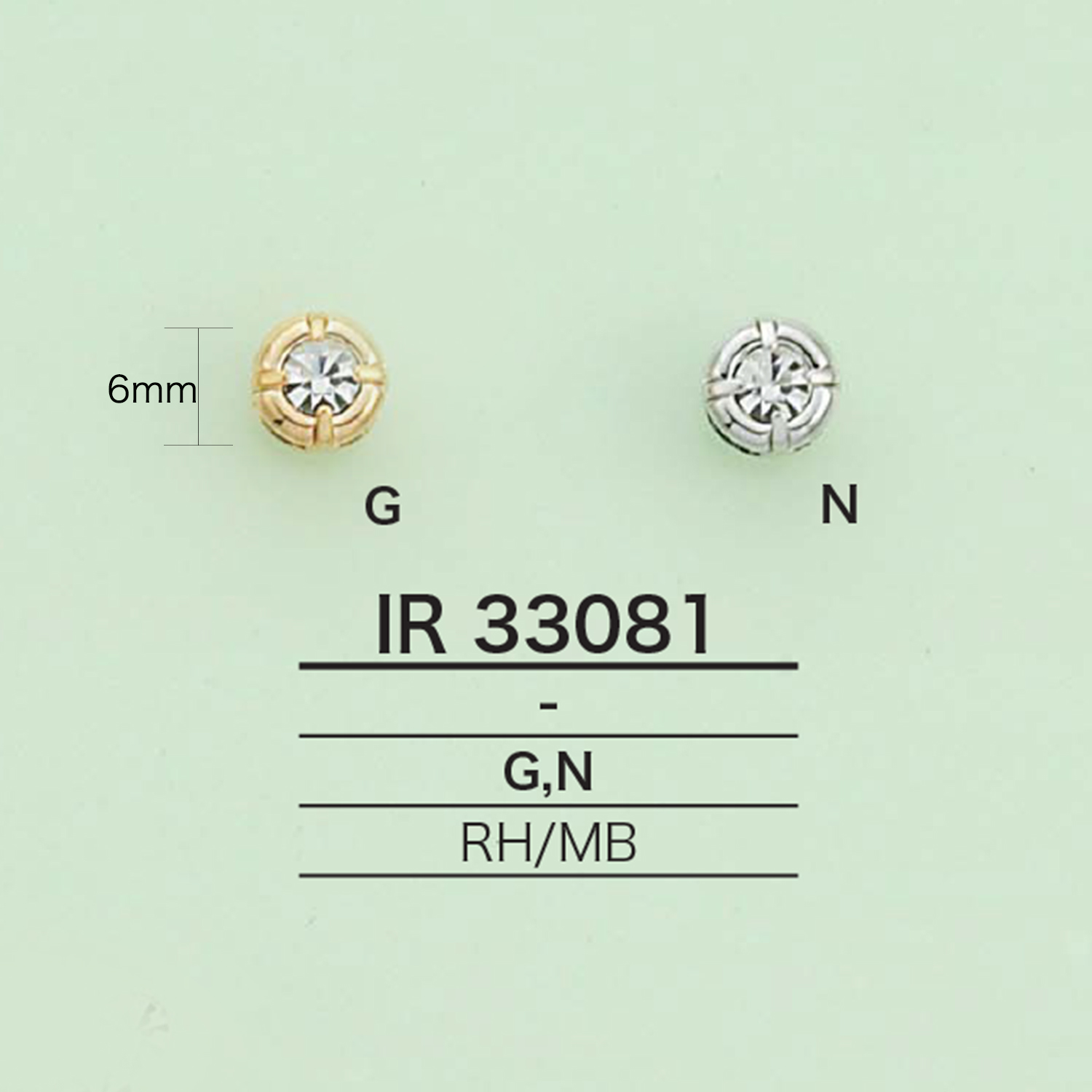 IR33081 Encanto Con Diamantes De Imitación (Redondo)[Mercancías Misceláneas Y Otros] IRIS