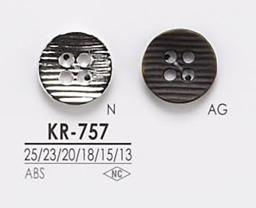 KR757 Botón De Metal De 4 Orificios IRIS