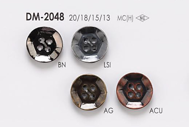 DM2048 Botón De Metal De 4 Agujeros Para Chaquetas Y Trajes IRIS