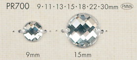 PR700 Botón Transparente Con Corte De Diamante DAIYA BUTTON