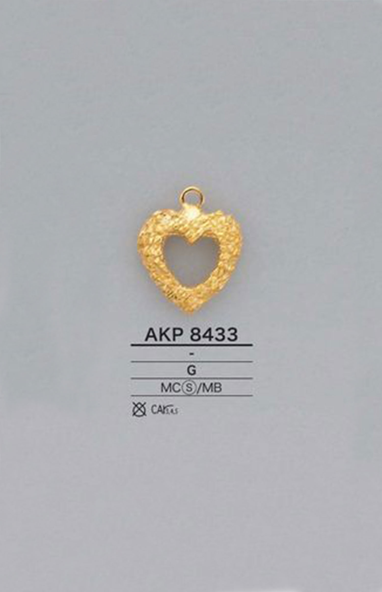 AKP8433 Punto De Cremallera En Forma De Corazón (Lengüeta De Tiro) IRIS