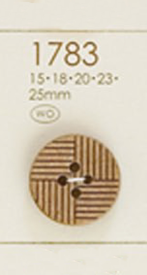 1783 Botón De Madera De 4 Agujeros De Geometría De Material Natural DAIYA BUTTON(DAIYA BUTTON)