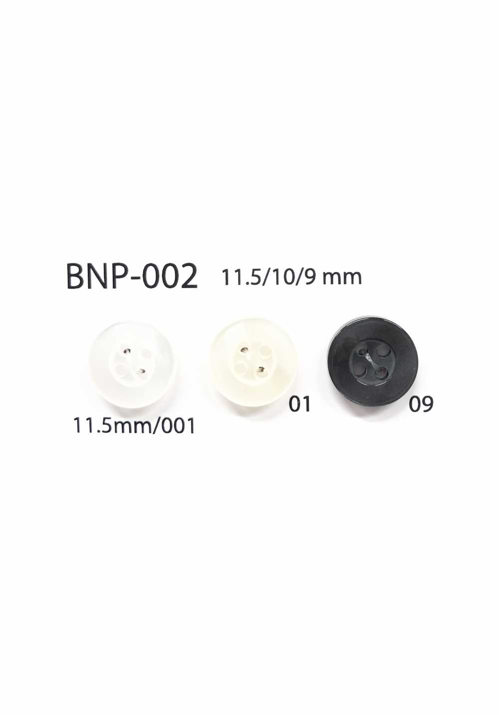 BNP-002 Botón De Biopoliéster De 4 Orificios IRIS