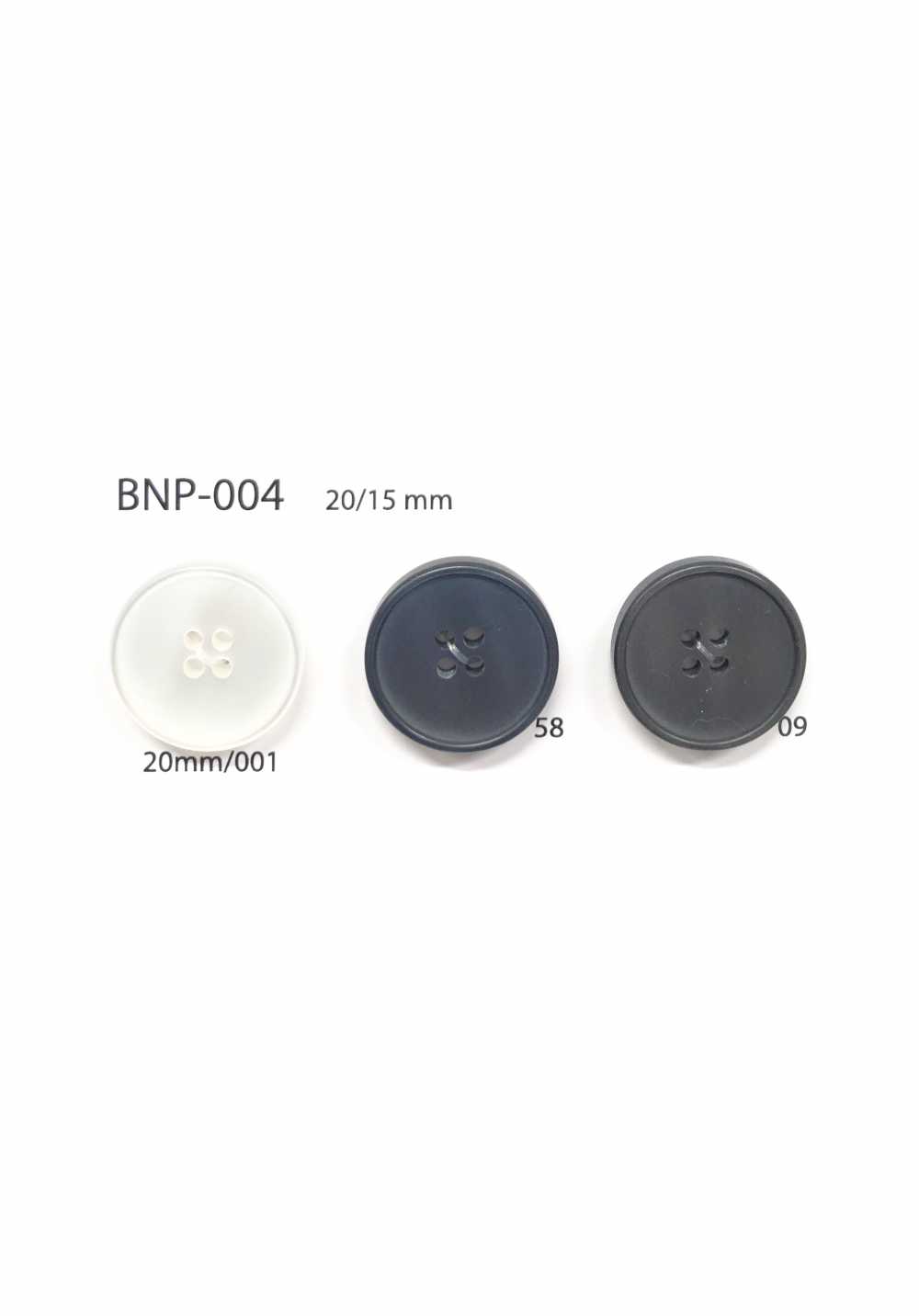 BNP-004 Botón De Biopoliéster De 4 Orificios IRIS
